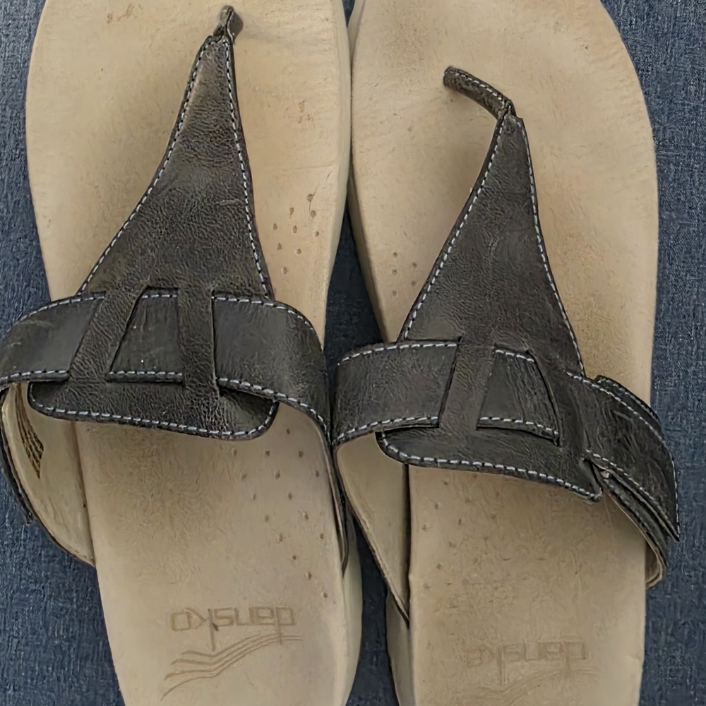 Suede Tan Leather Upper Shoes - Size 41